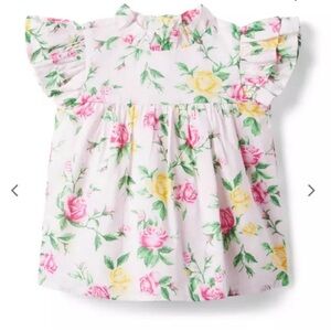 NWT Janie and Jack Girls Floral Top-Size 8